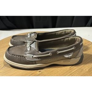 Sperry Top-Sider Women's Tiefish Grey Boat Shoe Size 6.5 Medium
